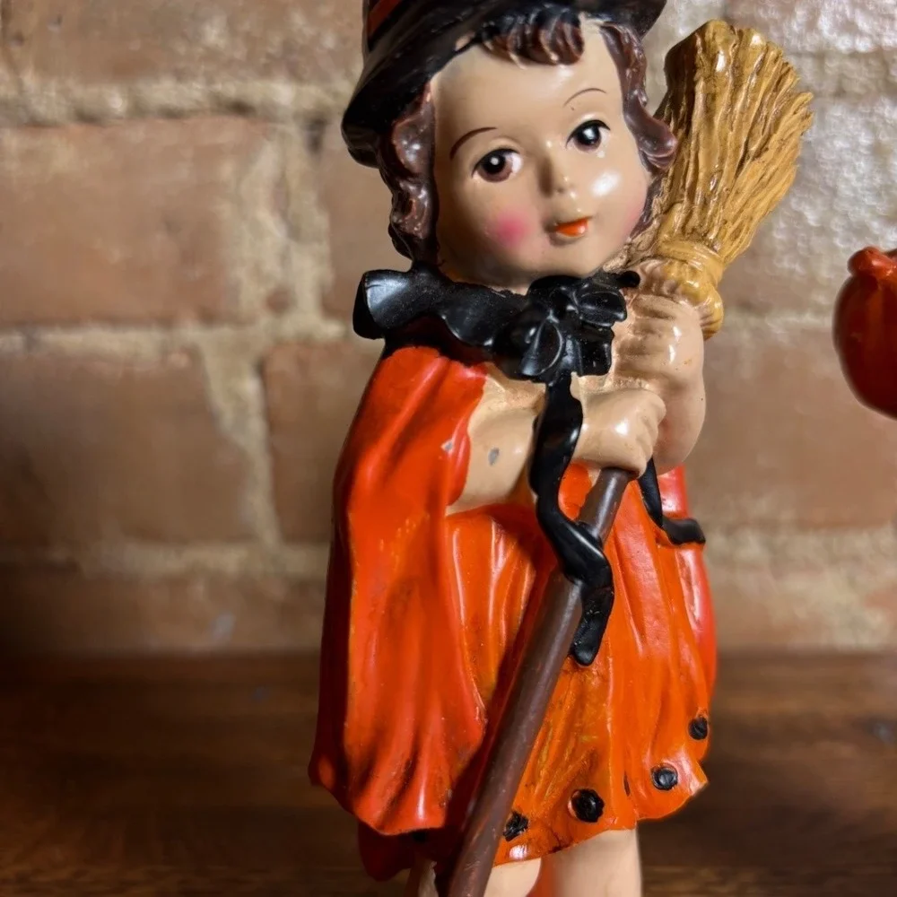 Halloween Hobby Lobby Set Clown Girl Witch Costumes Figurines Vintage Inspired